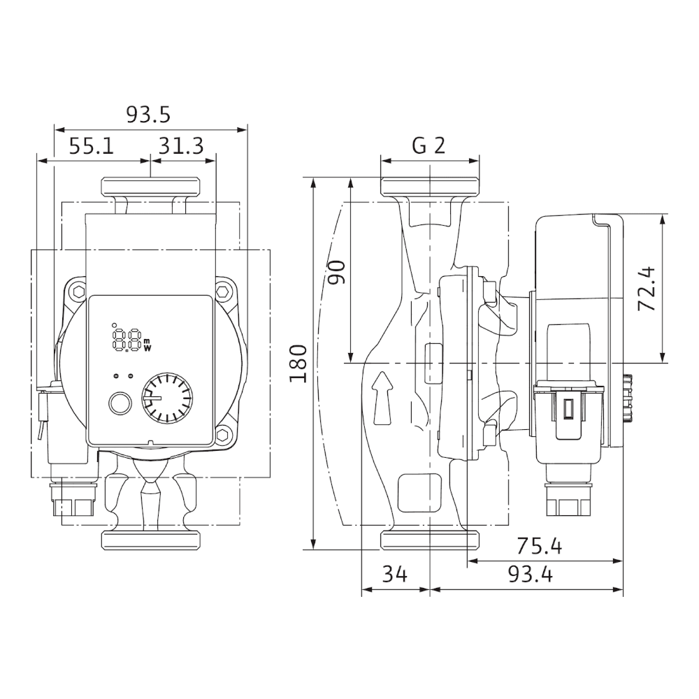 Wilo Yonos PICO plus 30/1-6 180 (4215509) - Pumpenkiste