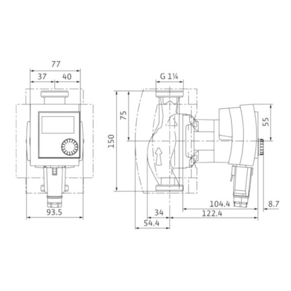 Wilo Stratos PICO-Z 20/1-6 150 Zirkulationspumpe (4216471) - Pumpenkiste
